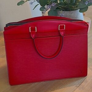 Louis Vuitton Red Epi Leather Top-Handle Satchel